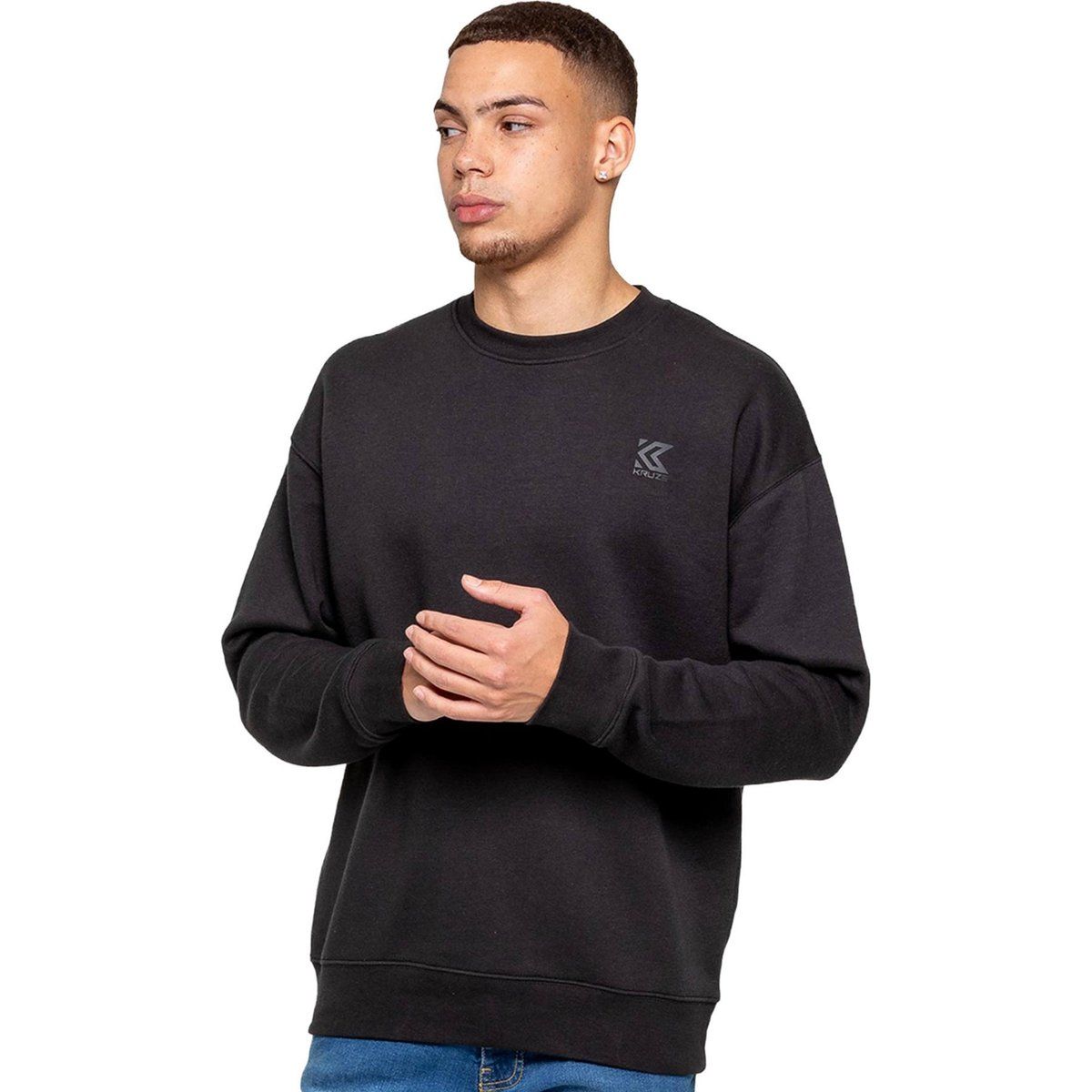 Herren Oversized Sweatshirt mit Rundhalsausschnitt