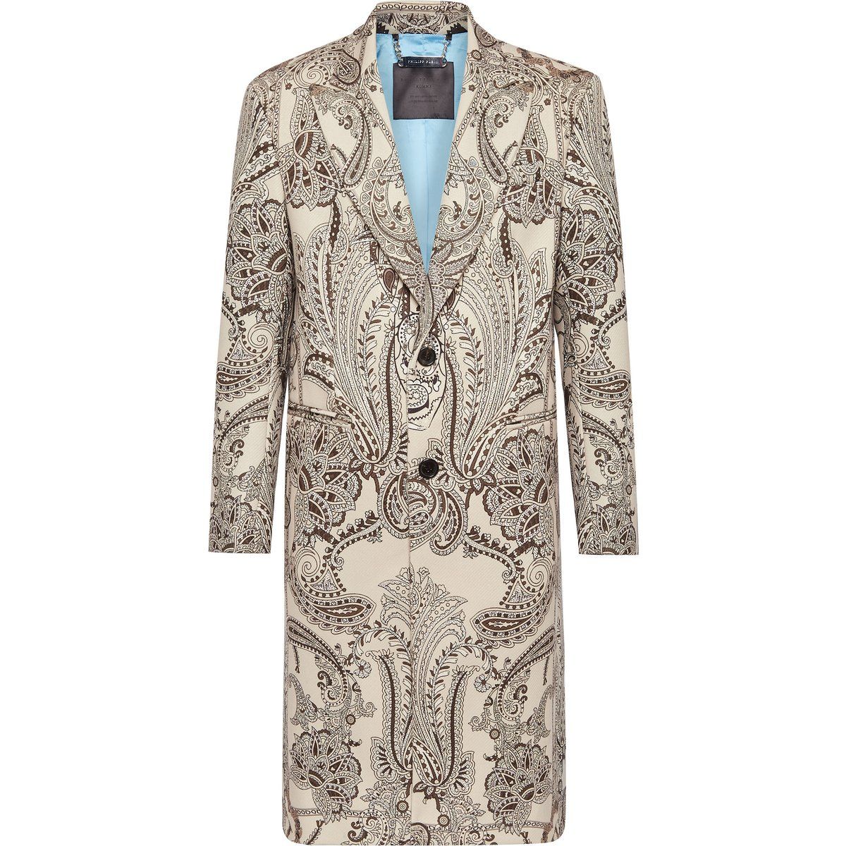 Wollmantel mit Paisley-Muster