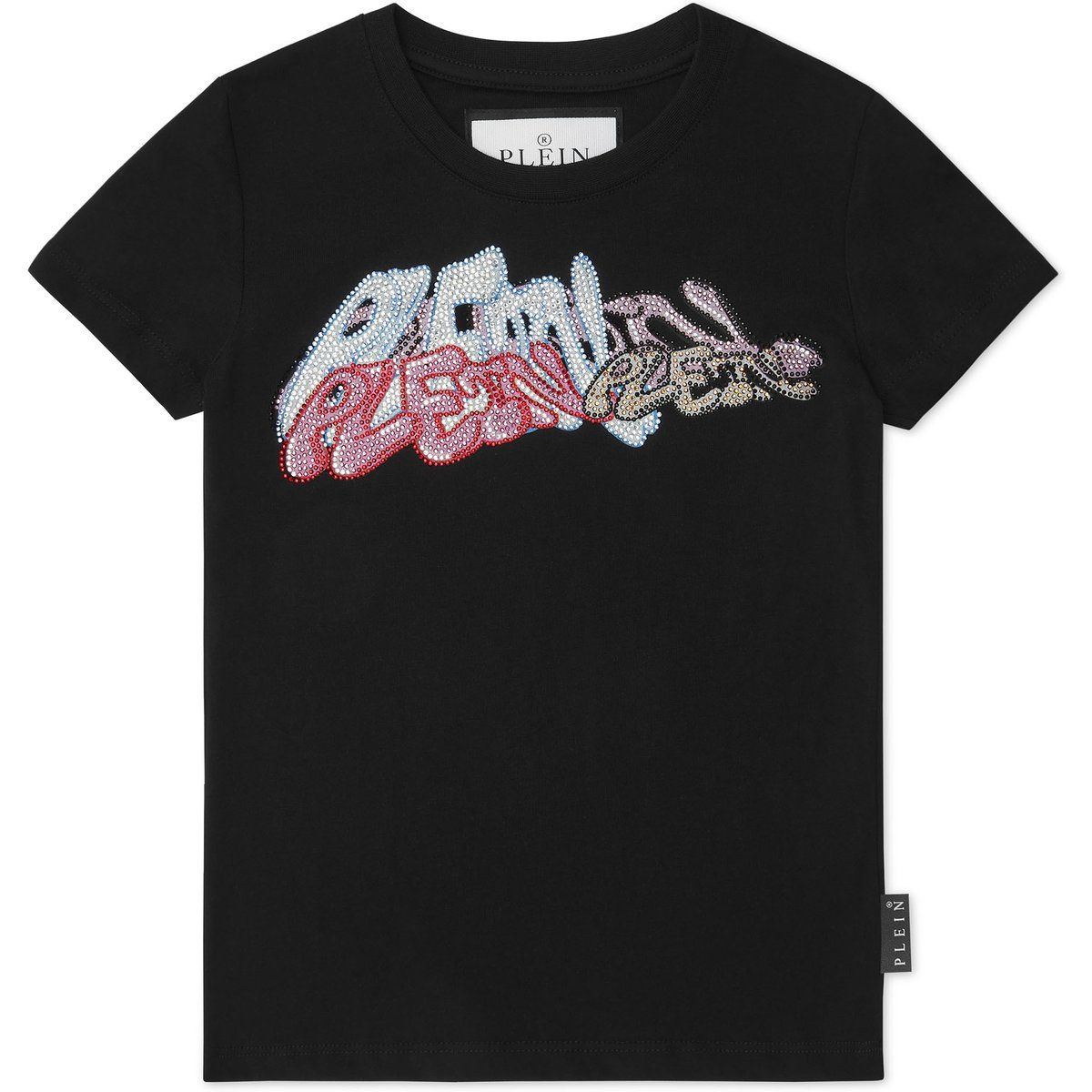 T-Shirt Round Neck With Crystals Bombing Graffiti