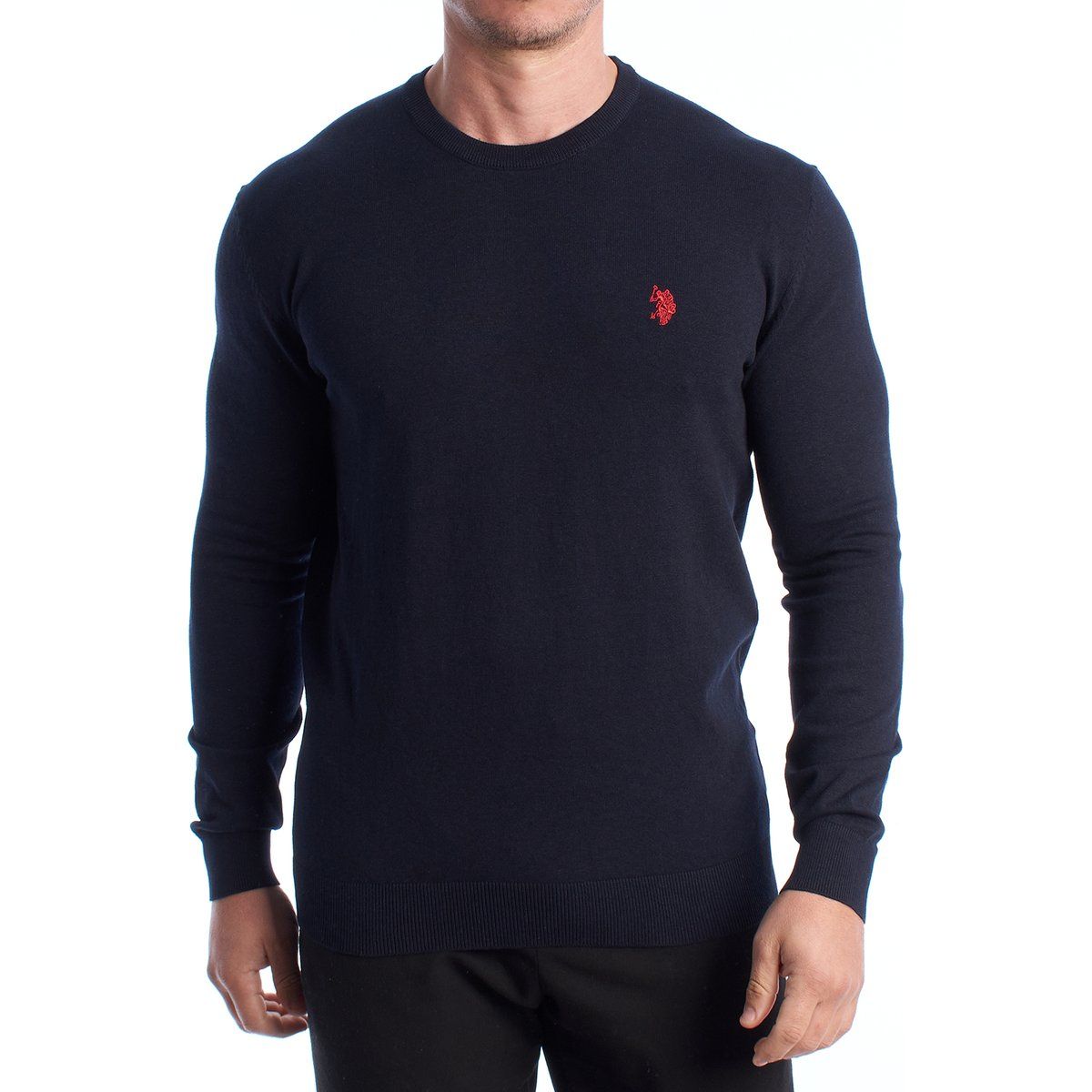 Herren Strickpullover mit Rundhalsausschnitt