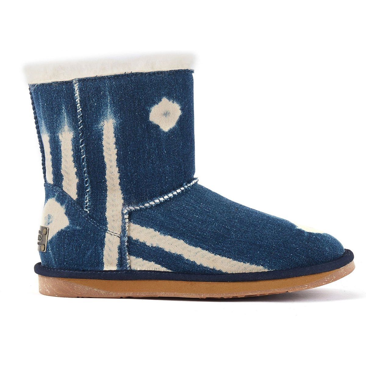 Stiefeletten aus indigofarbenem Denim