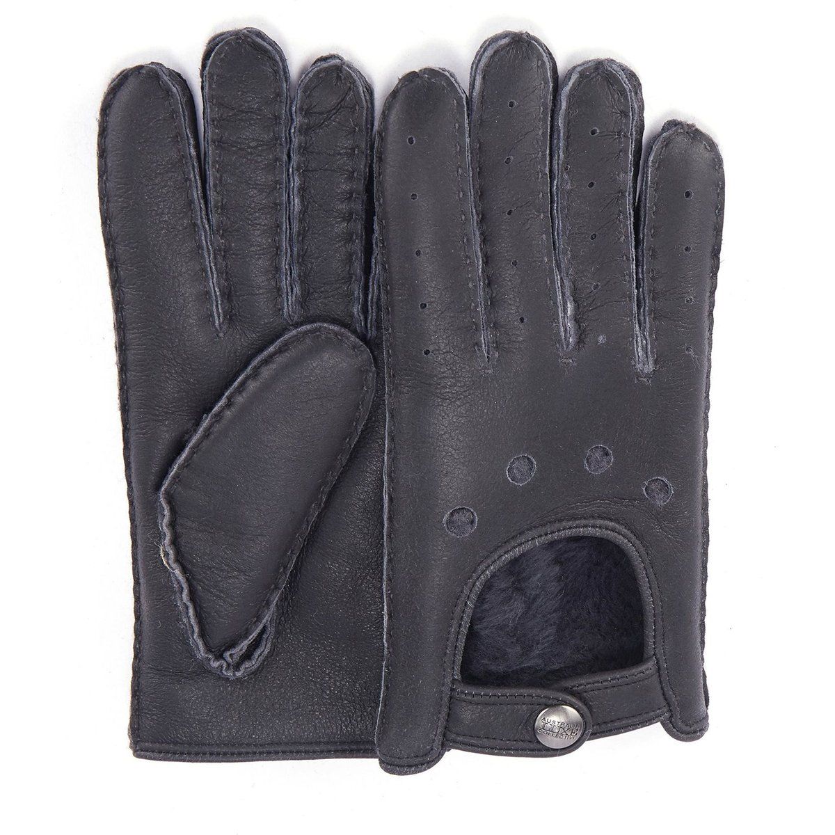 Lederhandschuhe mit Shearling-Futter