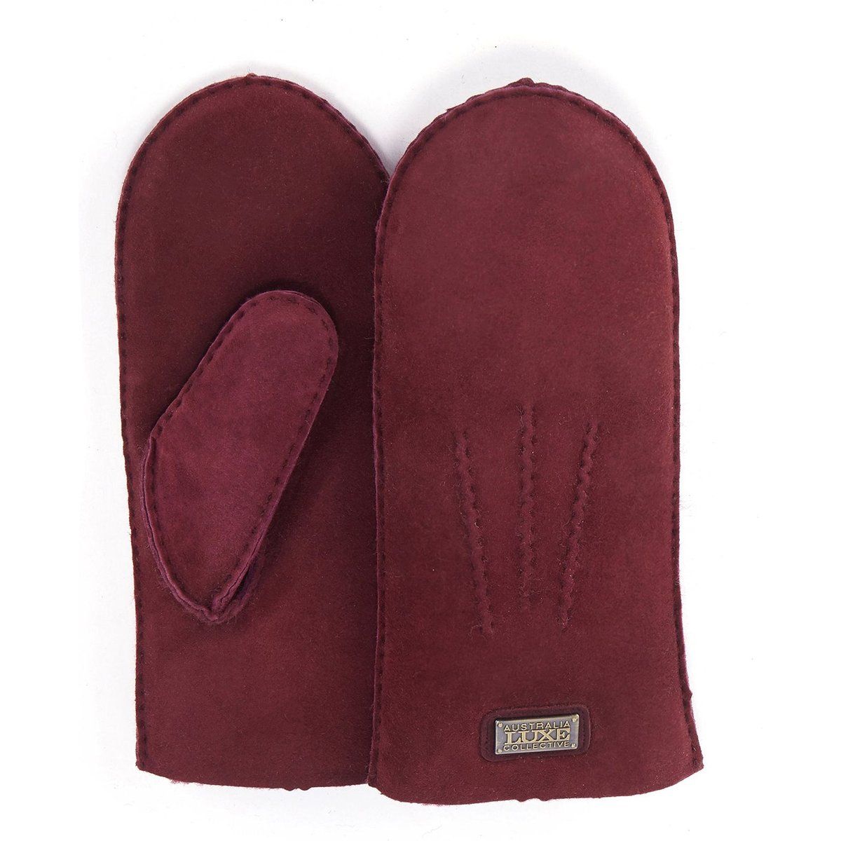 Winterhandschuhe aus Wildleder-Shearling