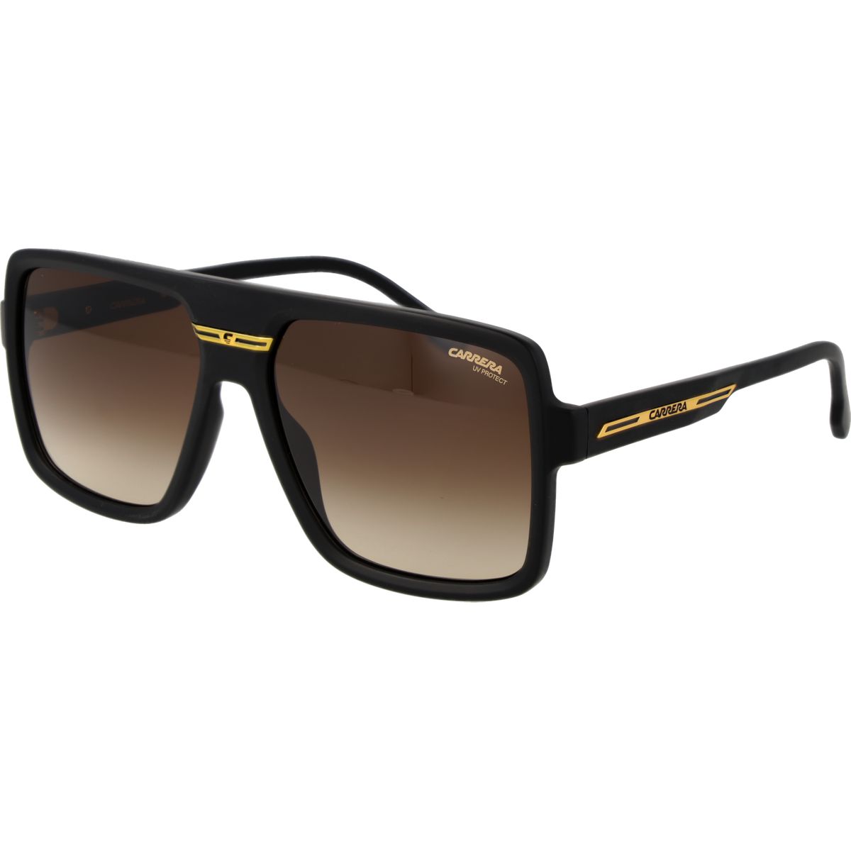 Quadratische Sonnenbrille mit braunem Farbverlauf