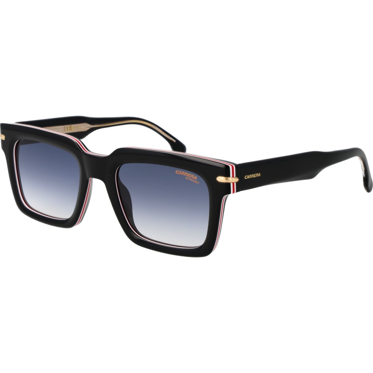 Rechteckige schwarze Acetat-Unisex-Sonnenbrille