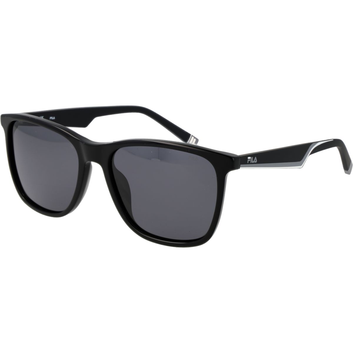 Klassische schwarze Sonnenbrille mit quadratischem Rahmen