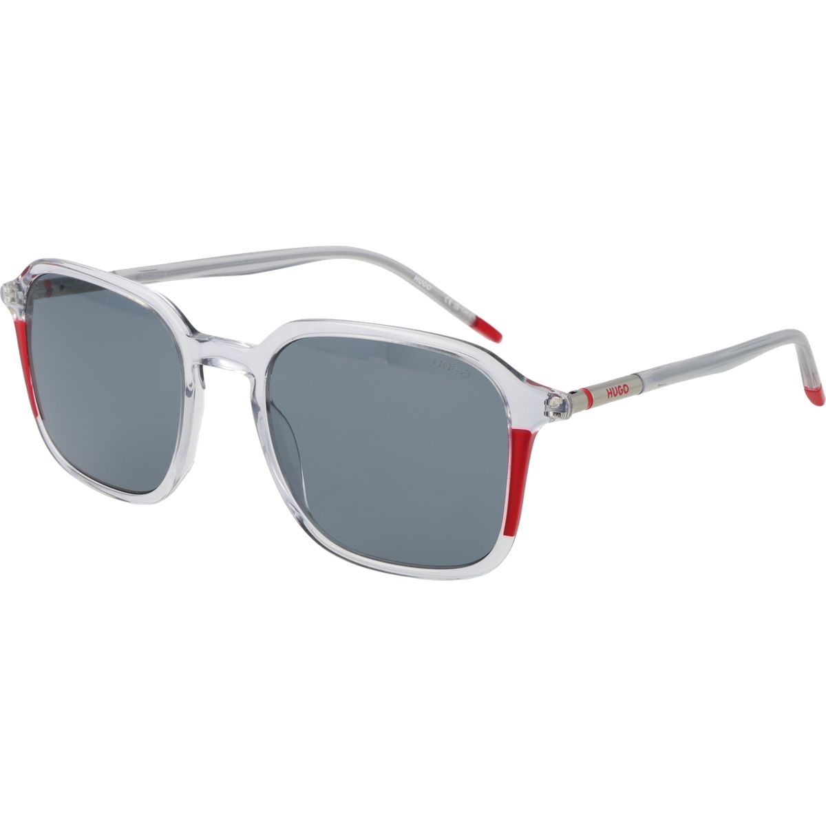 Quadratische transparente Sonnenbrille mit Acetatrahmen