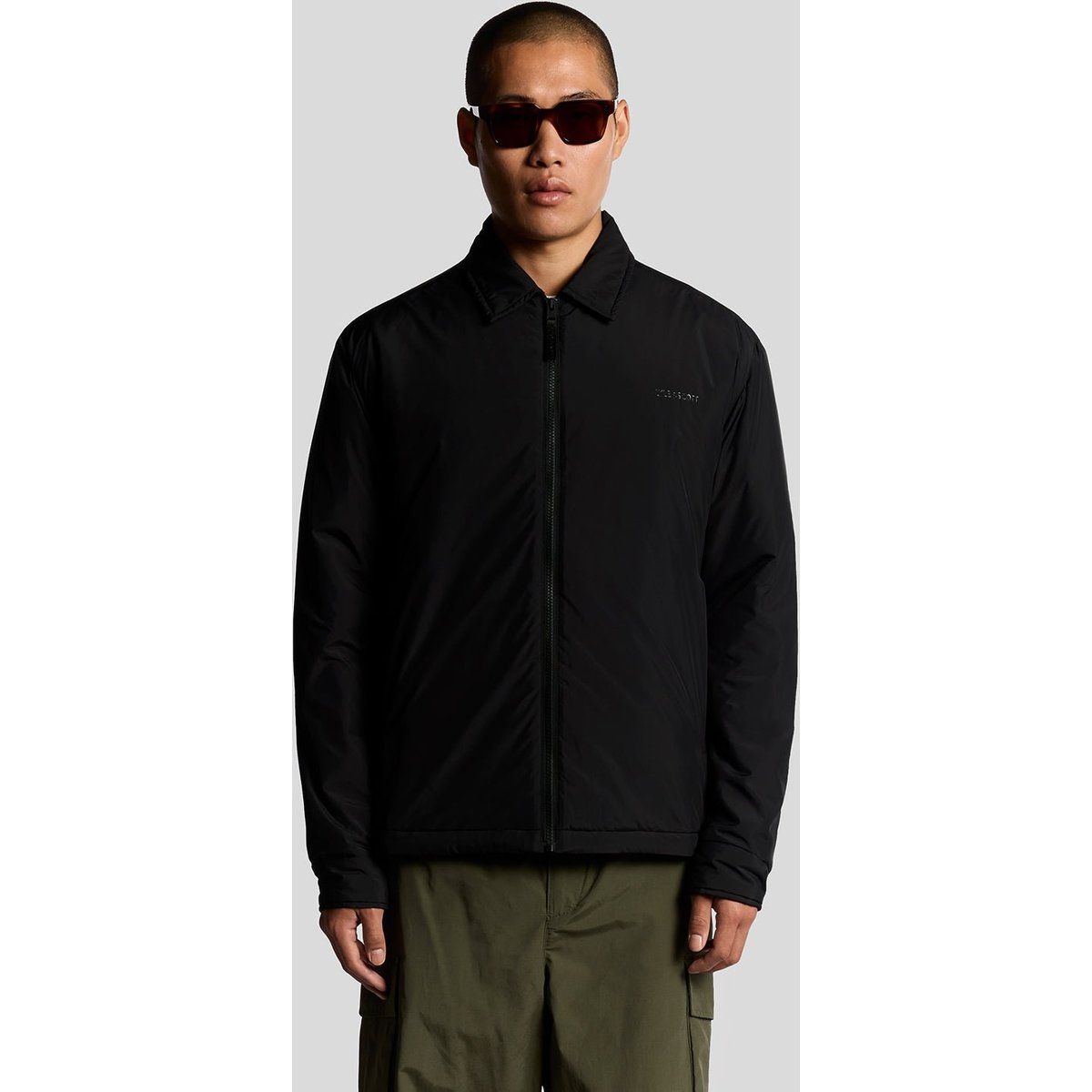 Lyle & Scott Steppjacke mit Kragen – Schwarz