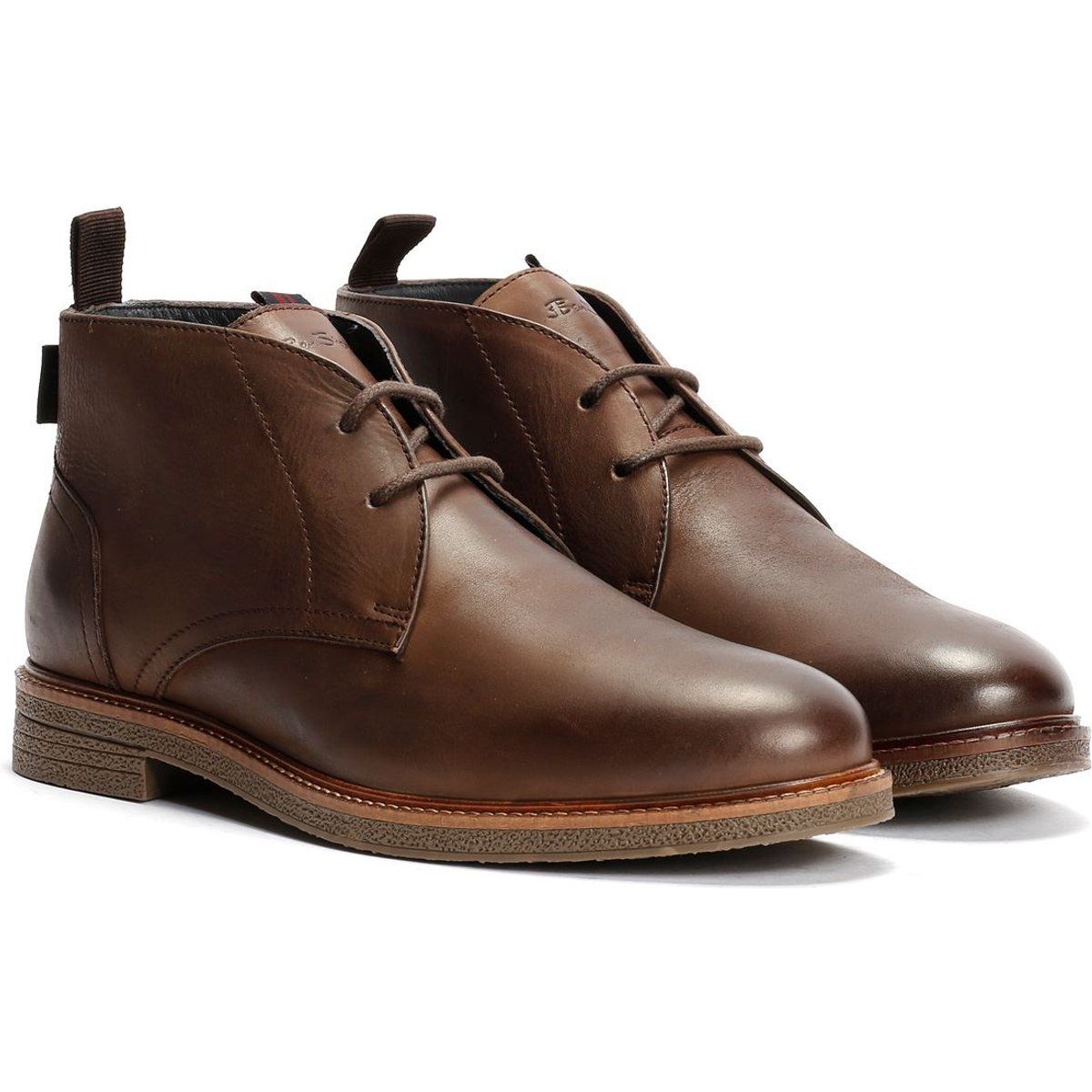 Ben Sherman Walker Chukka Leder Herren Braune Stiefel
