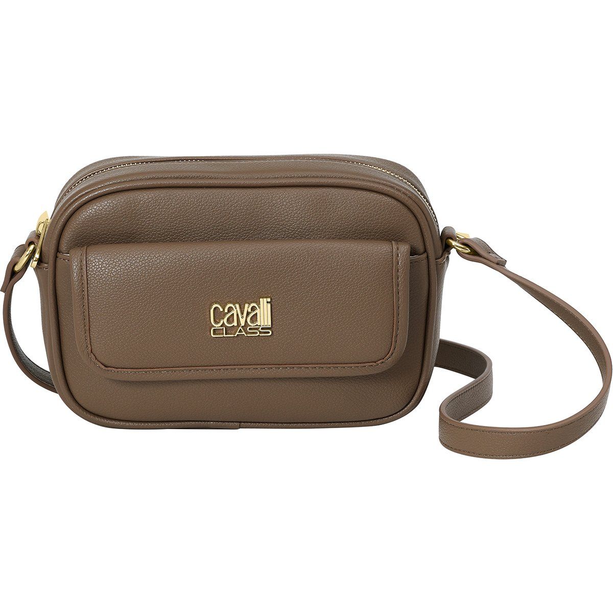 Strukturierte Schultertasche mit Vordertasche