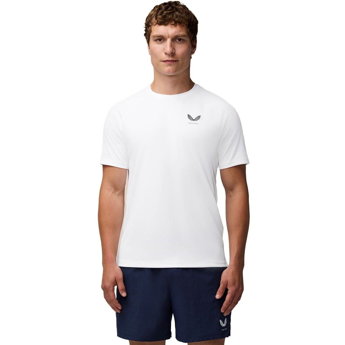 Castore Adapt Trainings-T-Shirt Polyester Herren Weiß Sport-T-Shirts