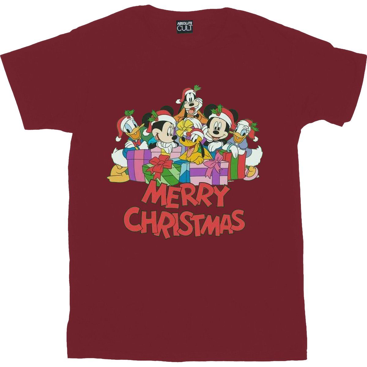 Disney - "Mickey Mouse and Friends" T-Shirt für Herren (Burgunderrot)
