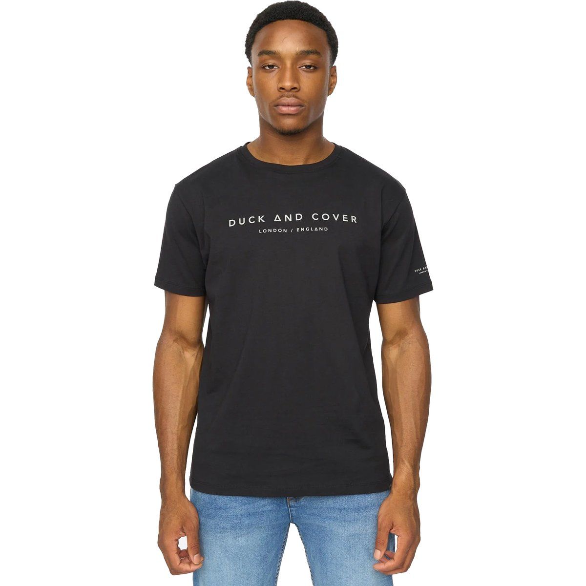 Duck and Cover - "Crytons" T-Shirt für Herren, Schwer (Schwarz)