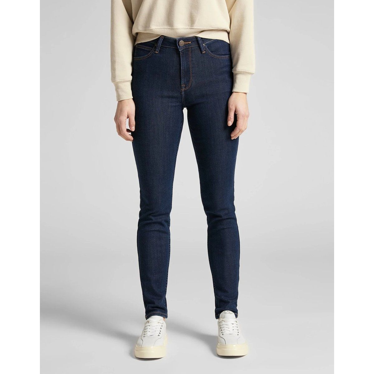 Skinny-Jeans mit Hohem Bund