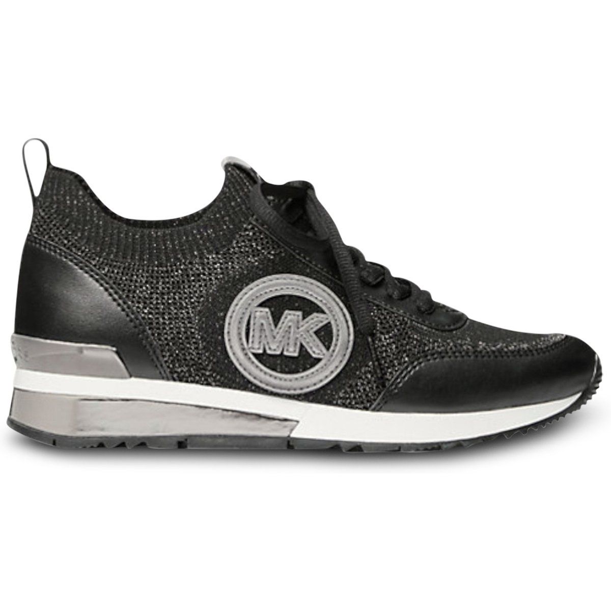 Sportlicher Strick-Sneaker mit Logo-Medaillon