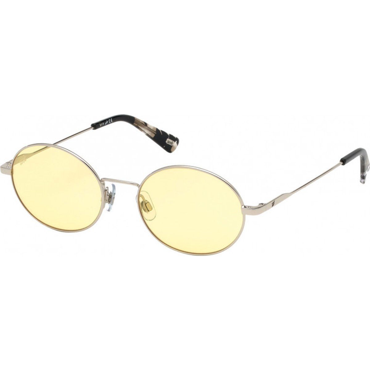 Ovale Sonnenbrille mit gelben Gläsern