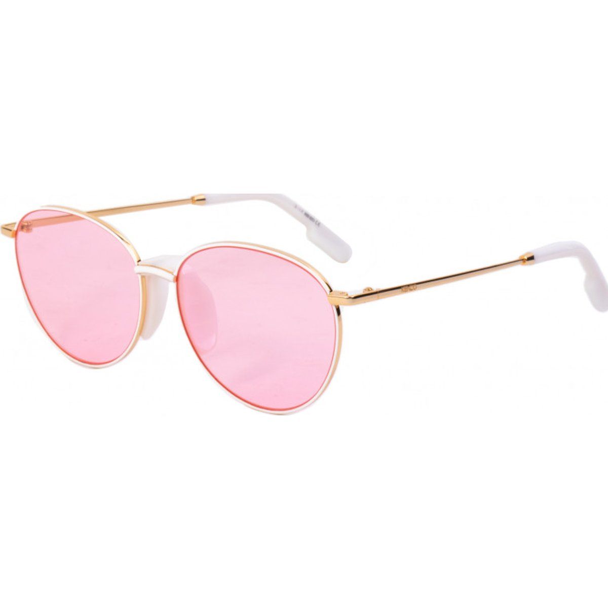 Ovale Sonnenbrille mit pinkfarbenen Gläsern
