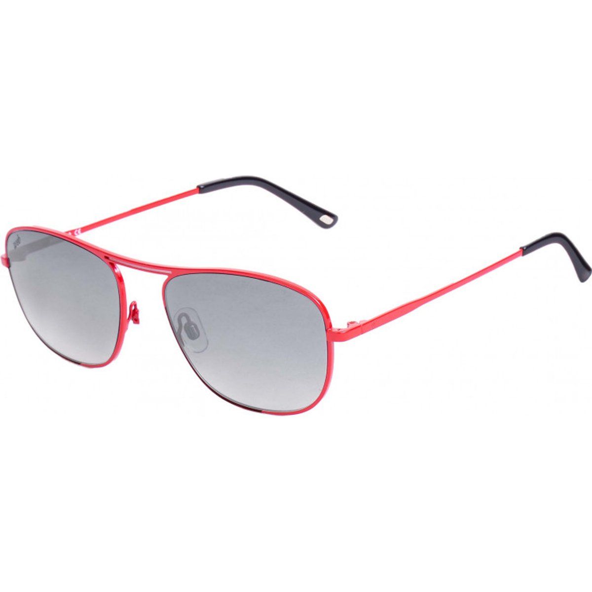 Rote Pilotenbrille mit grauen Gläsern
