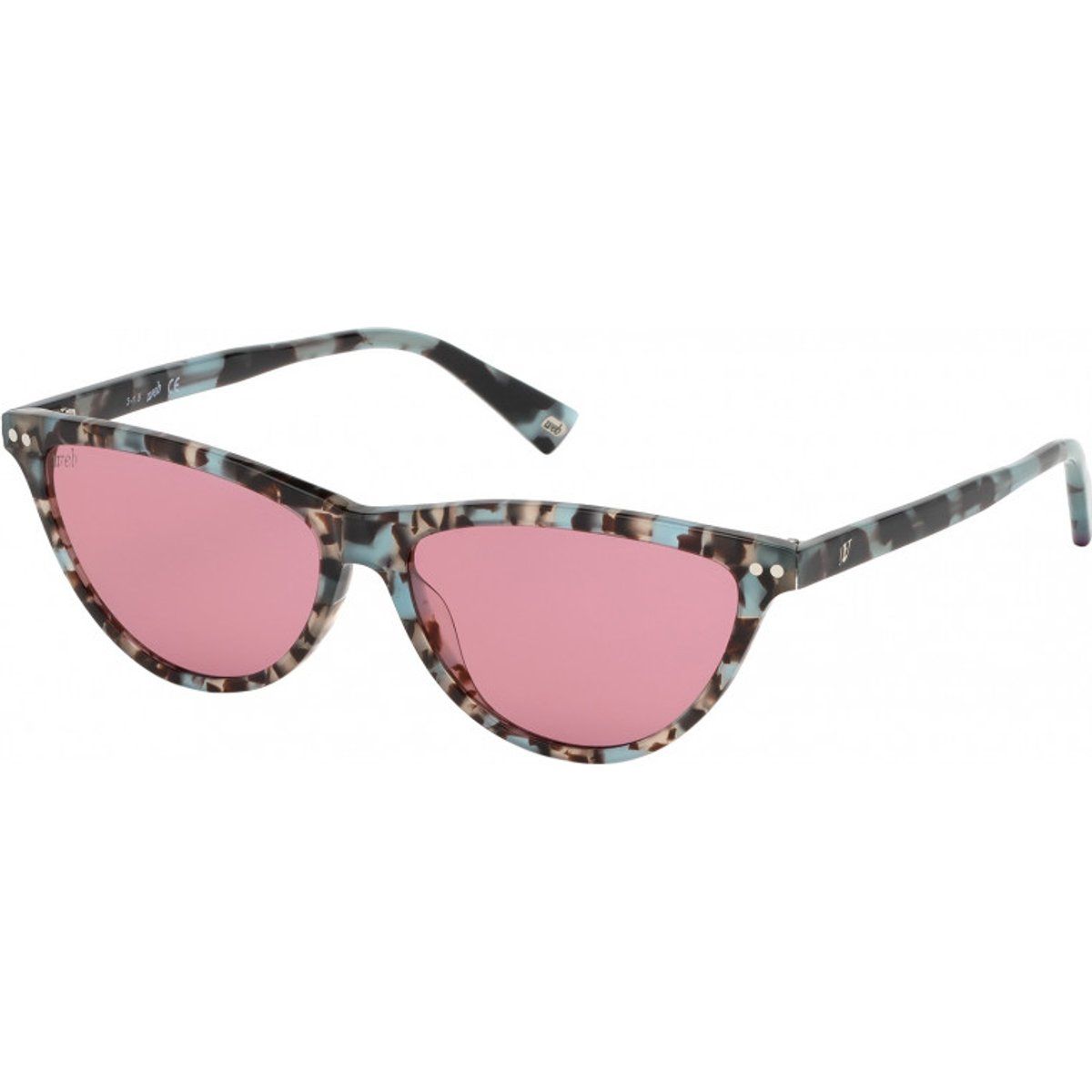Cat-Eye Sonnenbrille mit rosa Gläsern