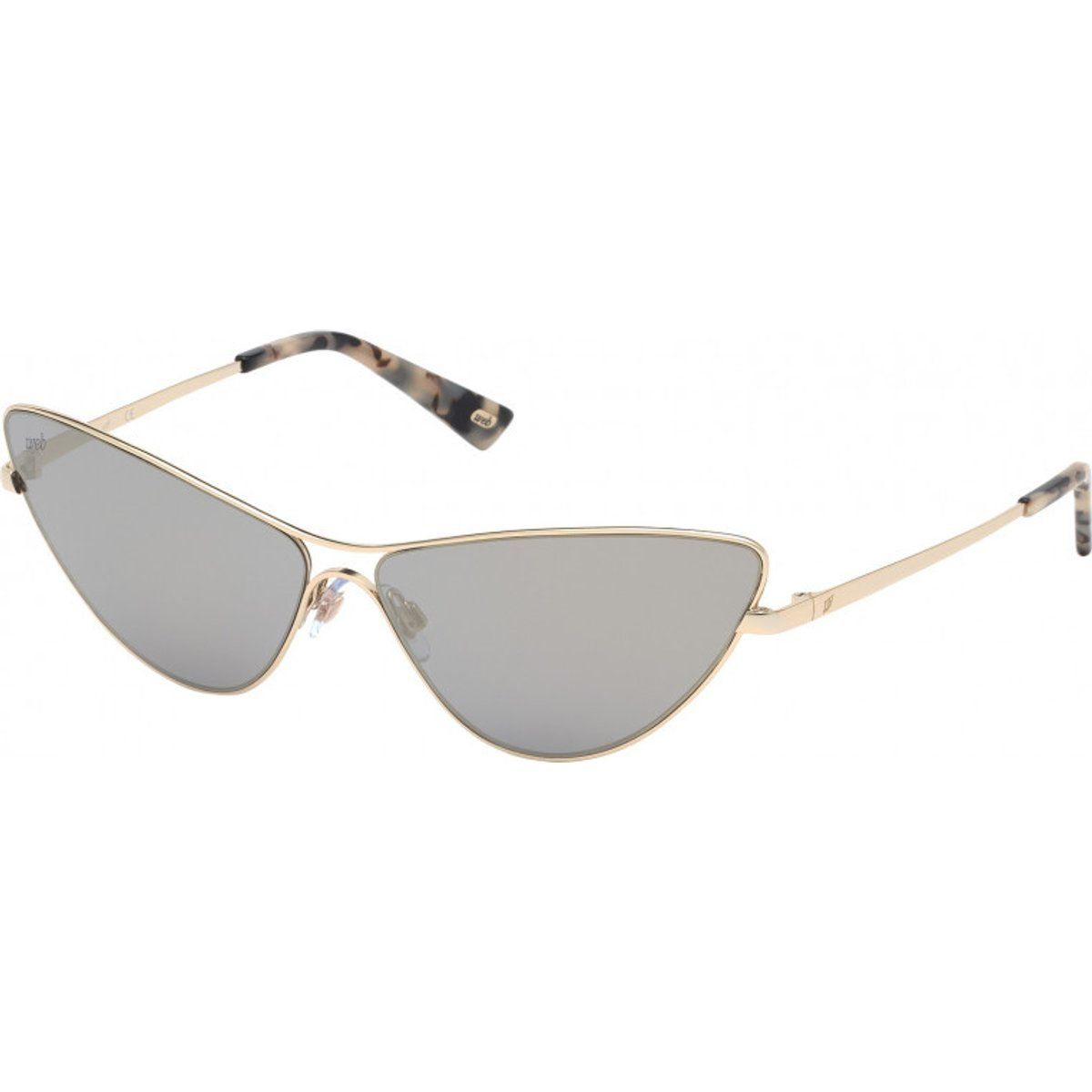 Cat-Eye Sonnenbrille mit goldenem Rahmen