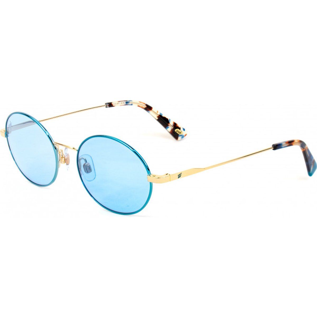 Runde Sonnenbrille mit Schildpattakzent