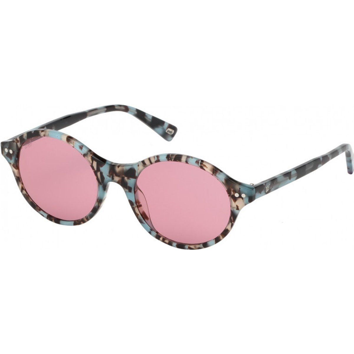 Ovale Sonnenbrille mit gemusterten Rahmen