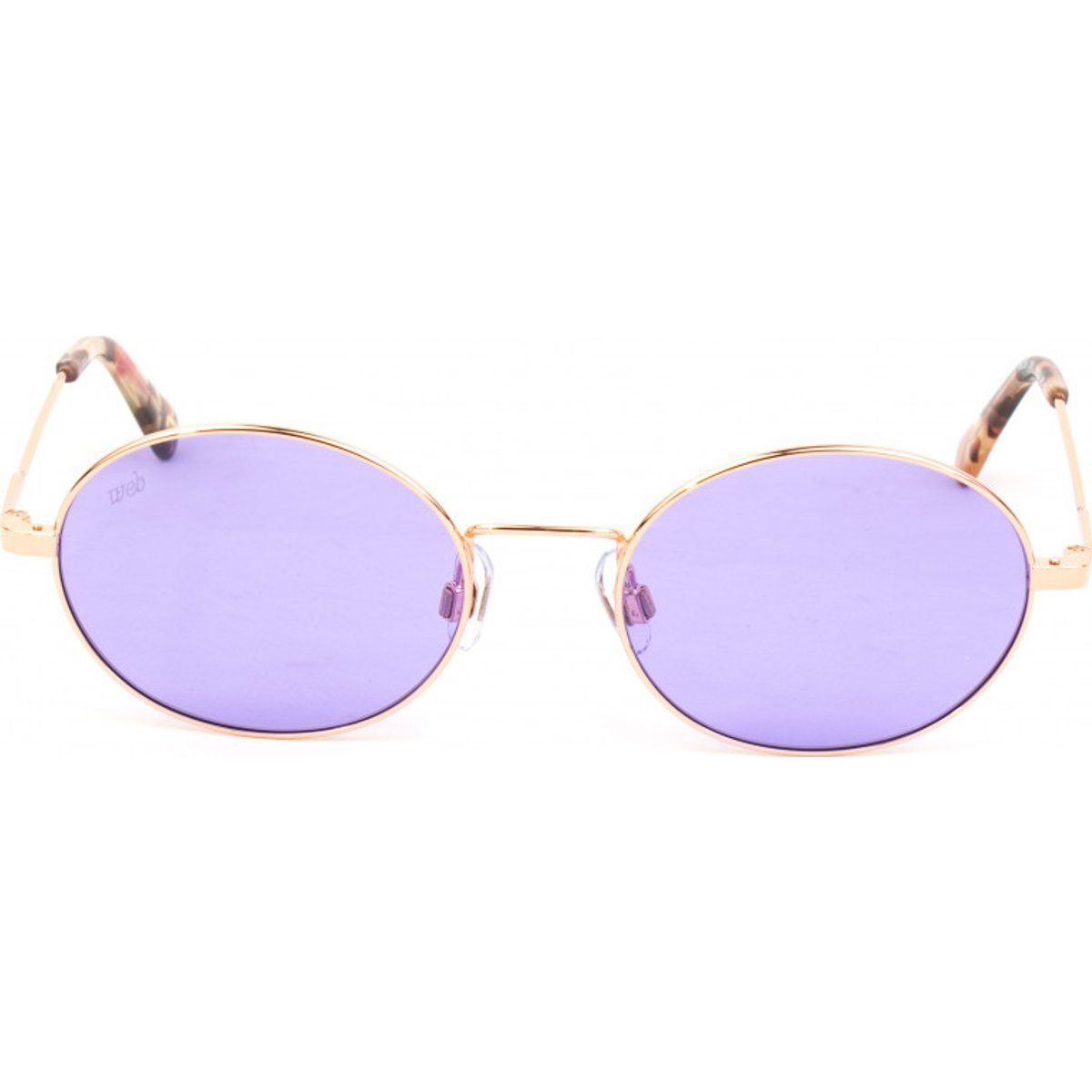 Ovale Sonnenbrille mit violetten Gläsern