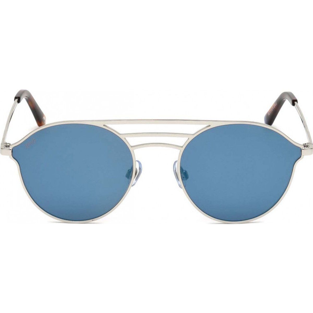 Runde Aviator Sonnenbrille mit blauen Gläsern