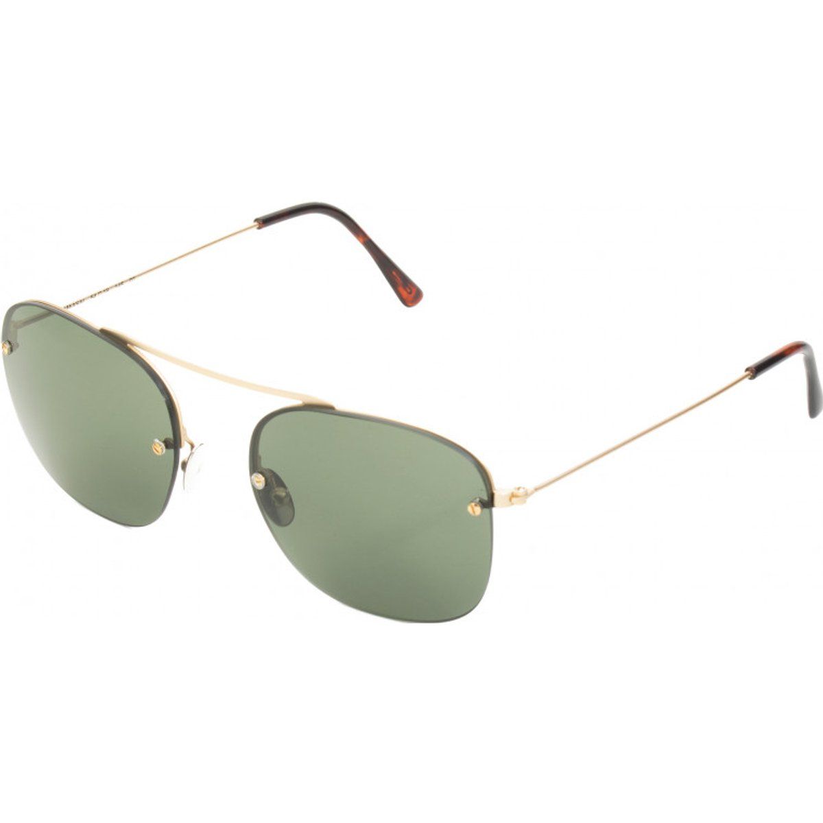 Randlose Sonnenbrille im Aviator-Stil mit Goldrahmen