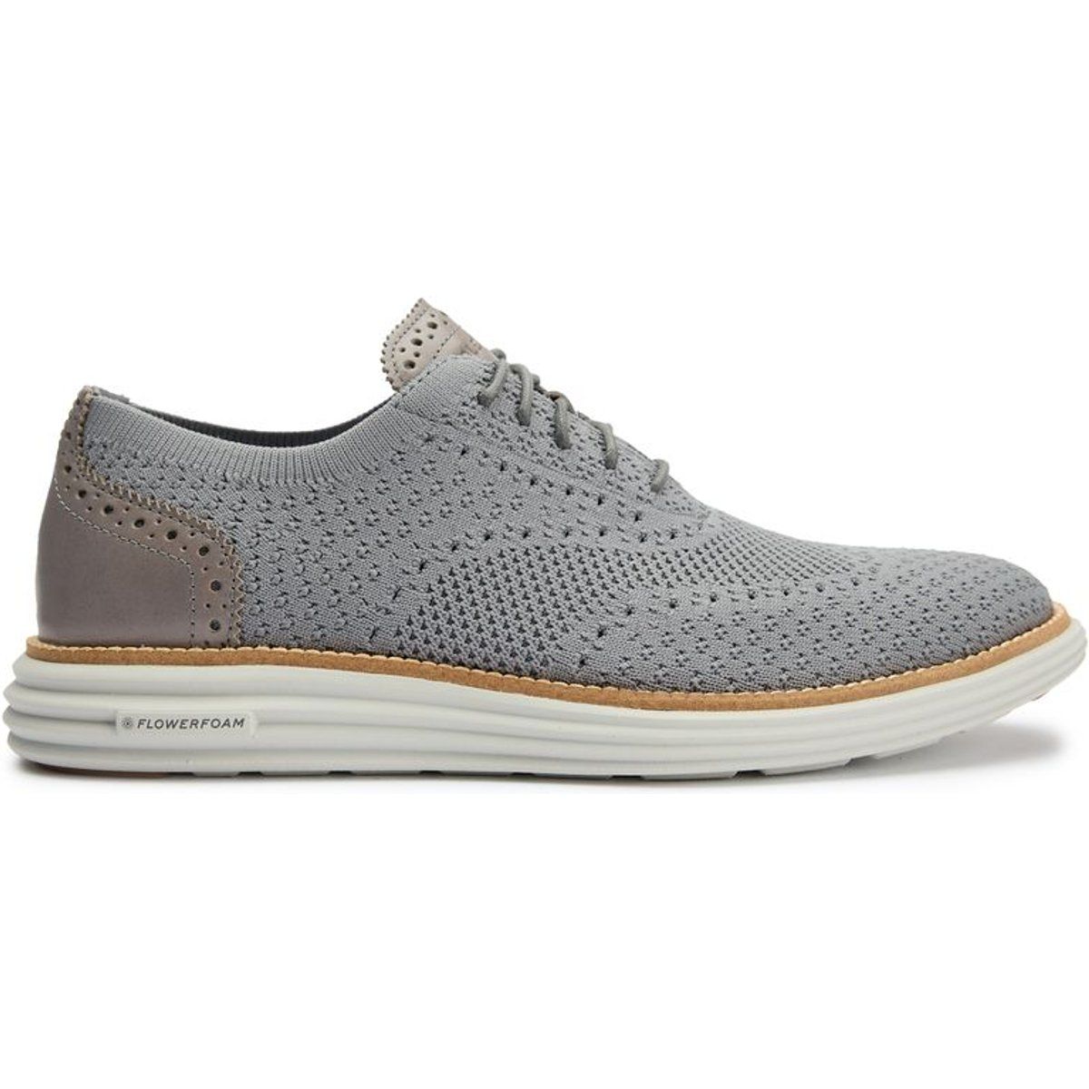 Grauer Strick-Oxford-Schuh für Herren