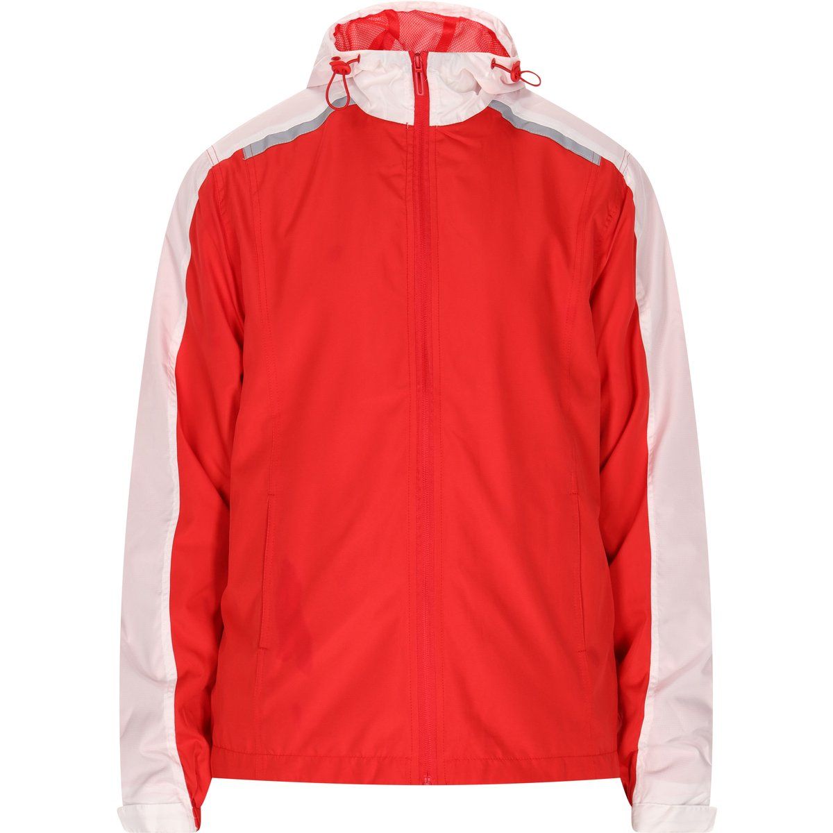 Herren Windbreaker Jacke rot und weiss