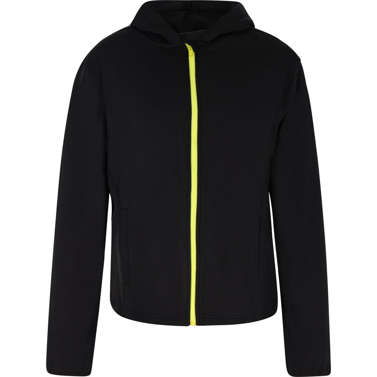 Schwarze Herren Zip-Up Kapuzenjacke