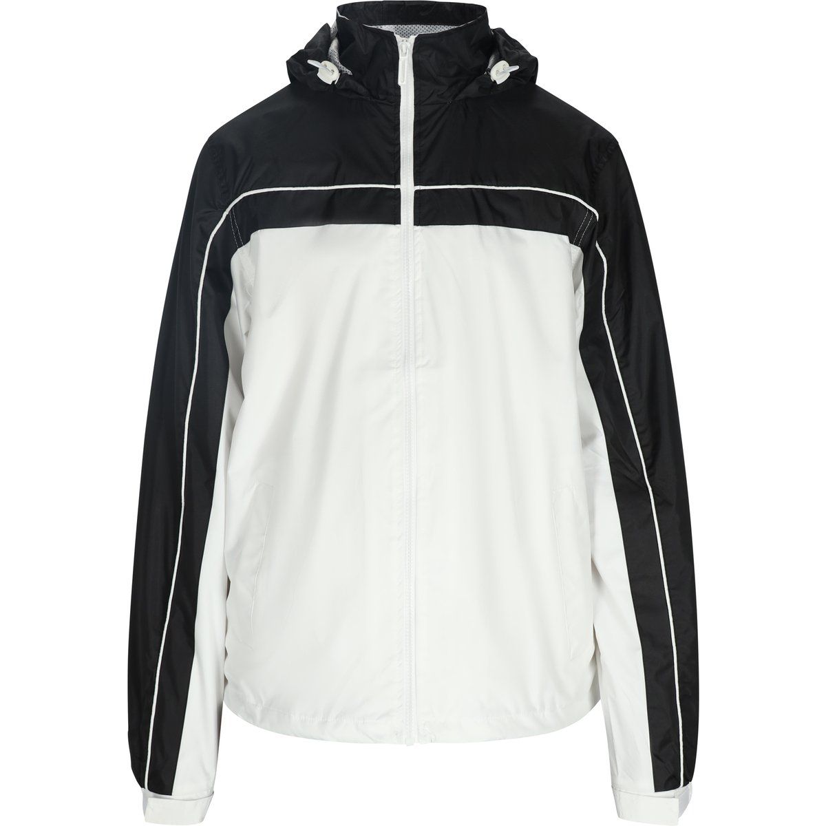 Herren Zweifarbige Kapuzen Windbreaker Jacke
