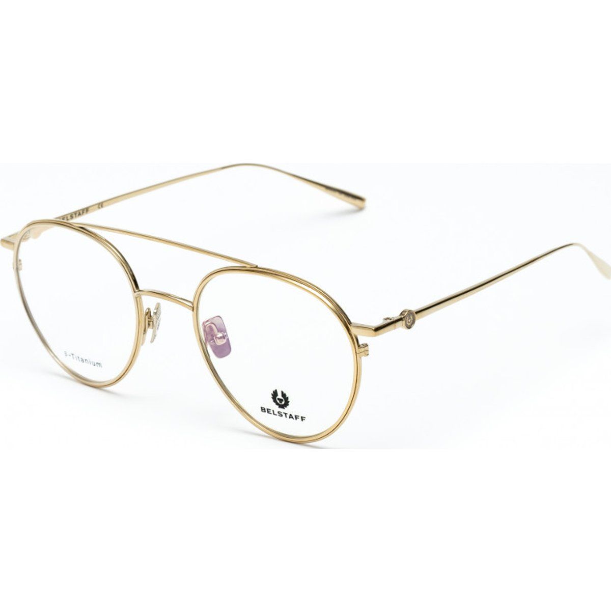 Belstaff JAGGED-DORADO-TITAN JAGGED 53 DORADO TITAN Optik mit Clip-On Sonnenbrille