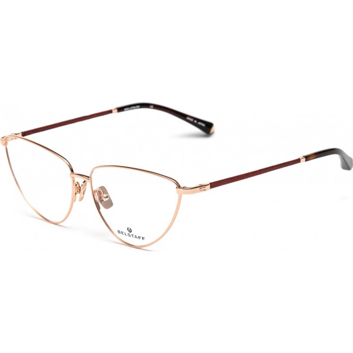 Belstaff DELMERE-GLÄNZEND-SCHWARZ-WW DELMERE GLANZEND SCHWARZ 57 WW Optik mit Clip-On Sonnenbrille