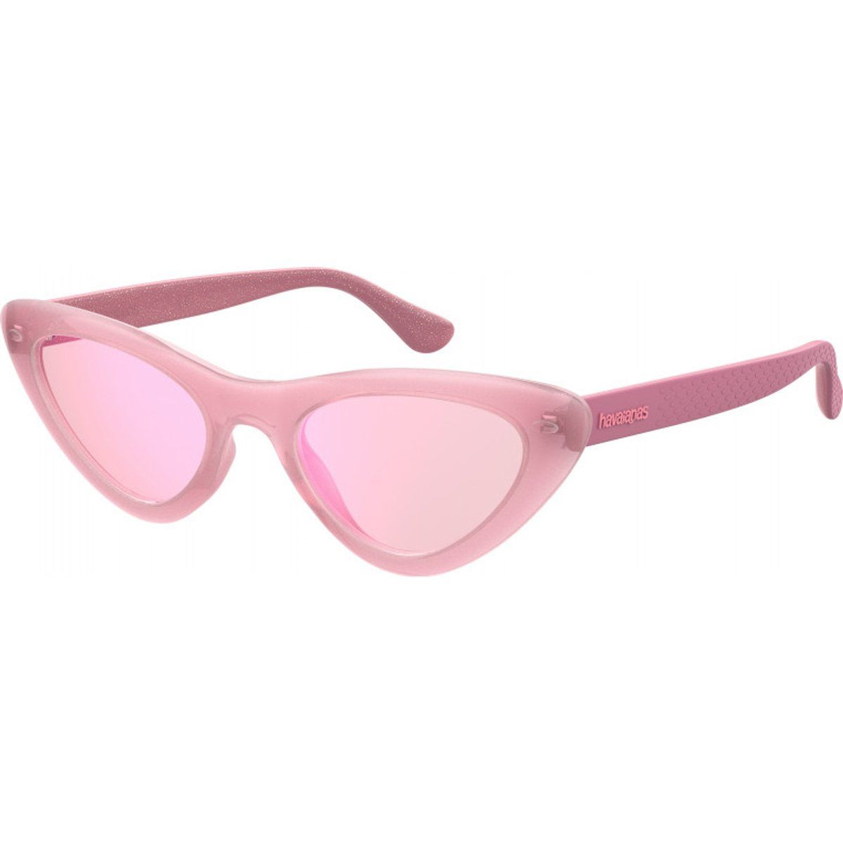 Cat-Eye Sonnenbrille mit pinkfarbenen Gläsern