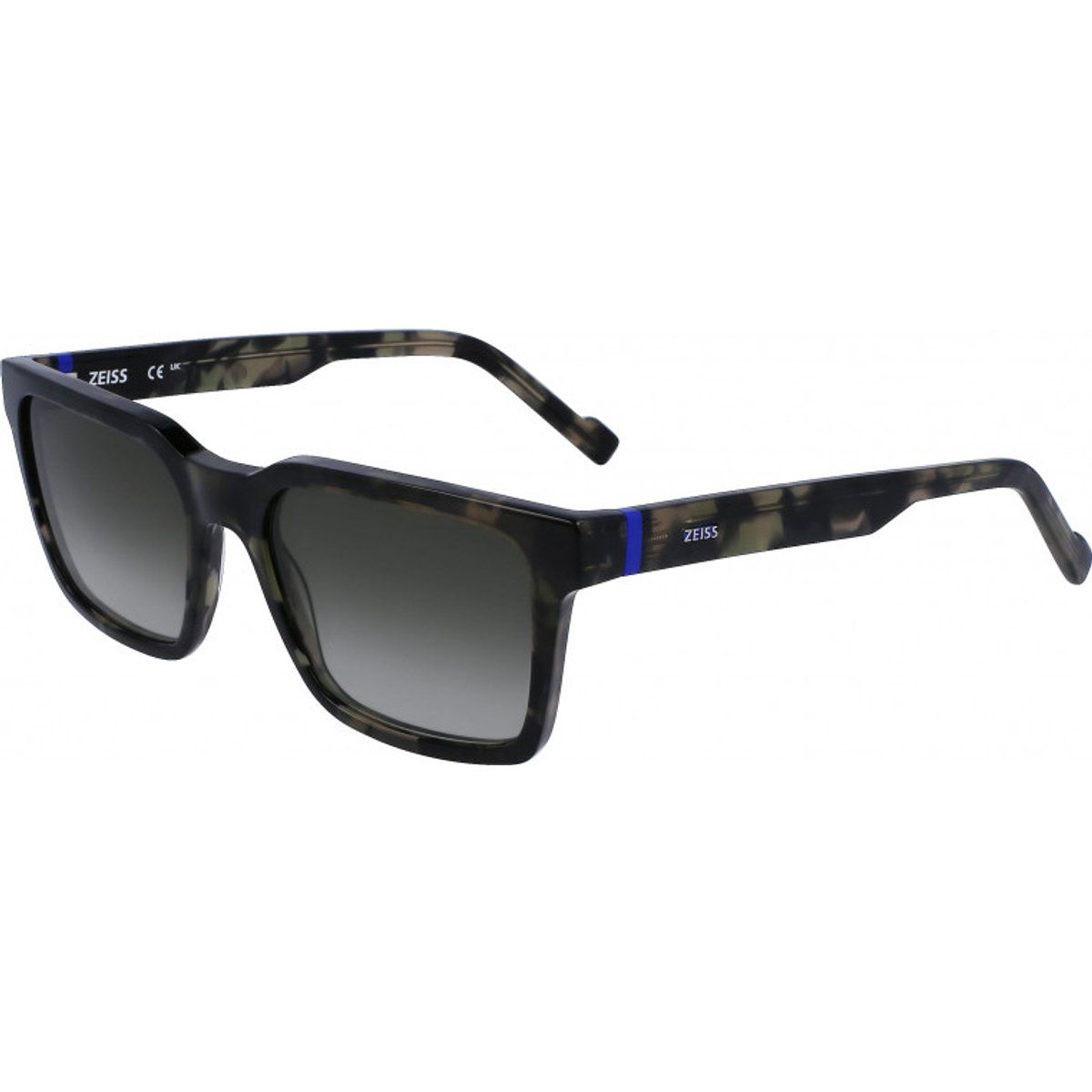 Rechteckige Sonnenbrille mit Muster für Unisex