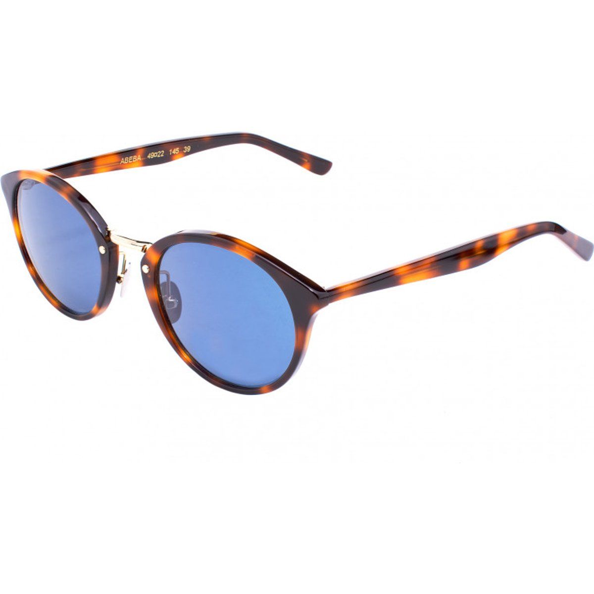 Runde Havana Sonnenbrille mit blauen Gläsern