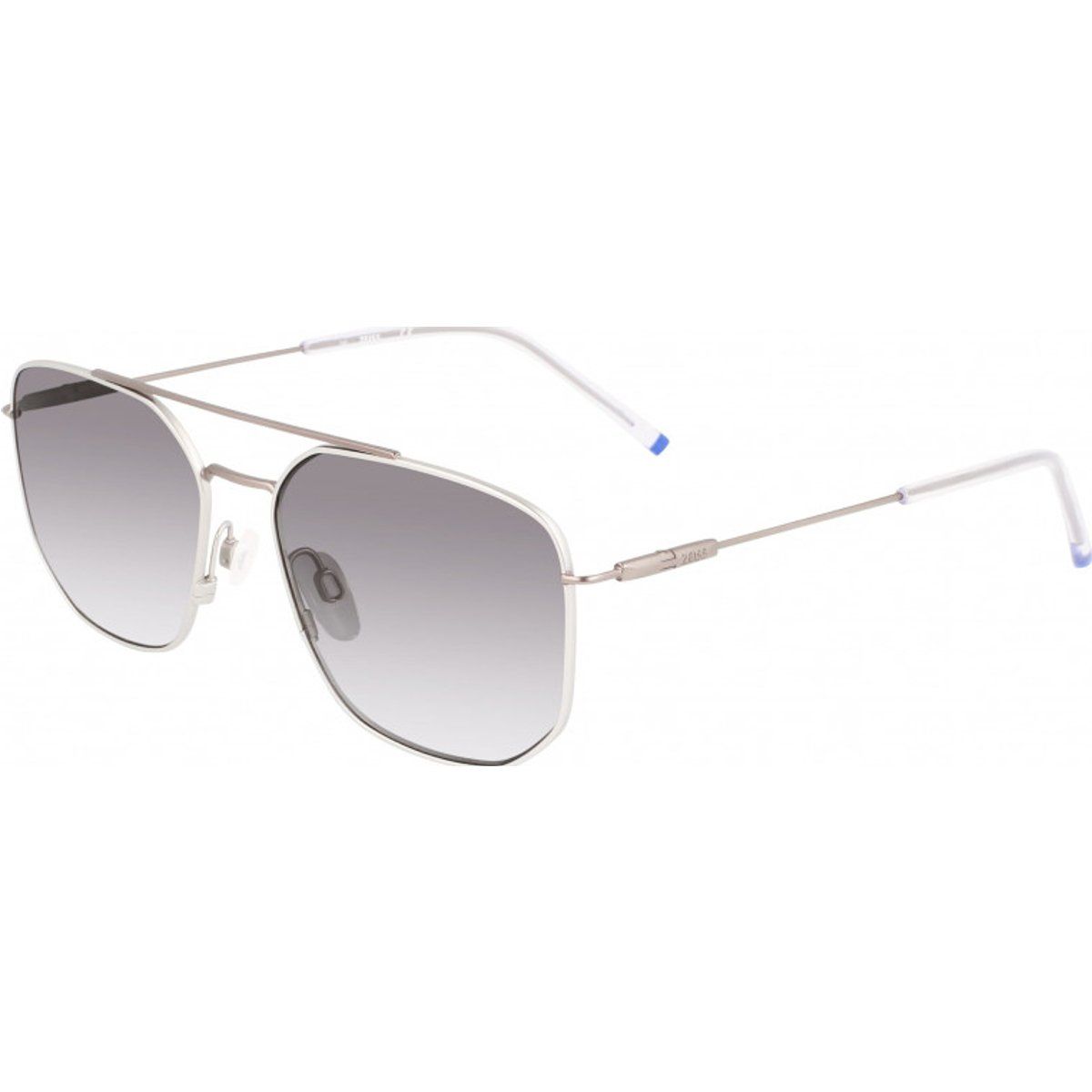 Silberne Pilotenbrille mit Metallrahmen