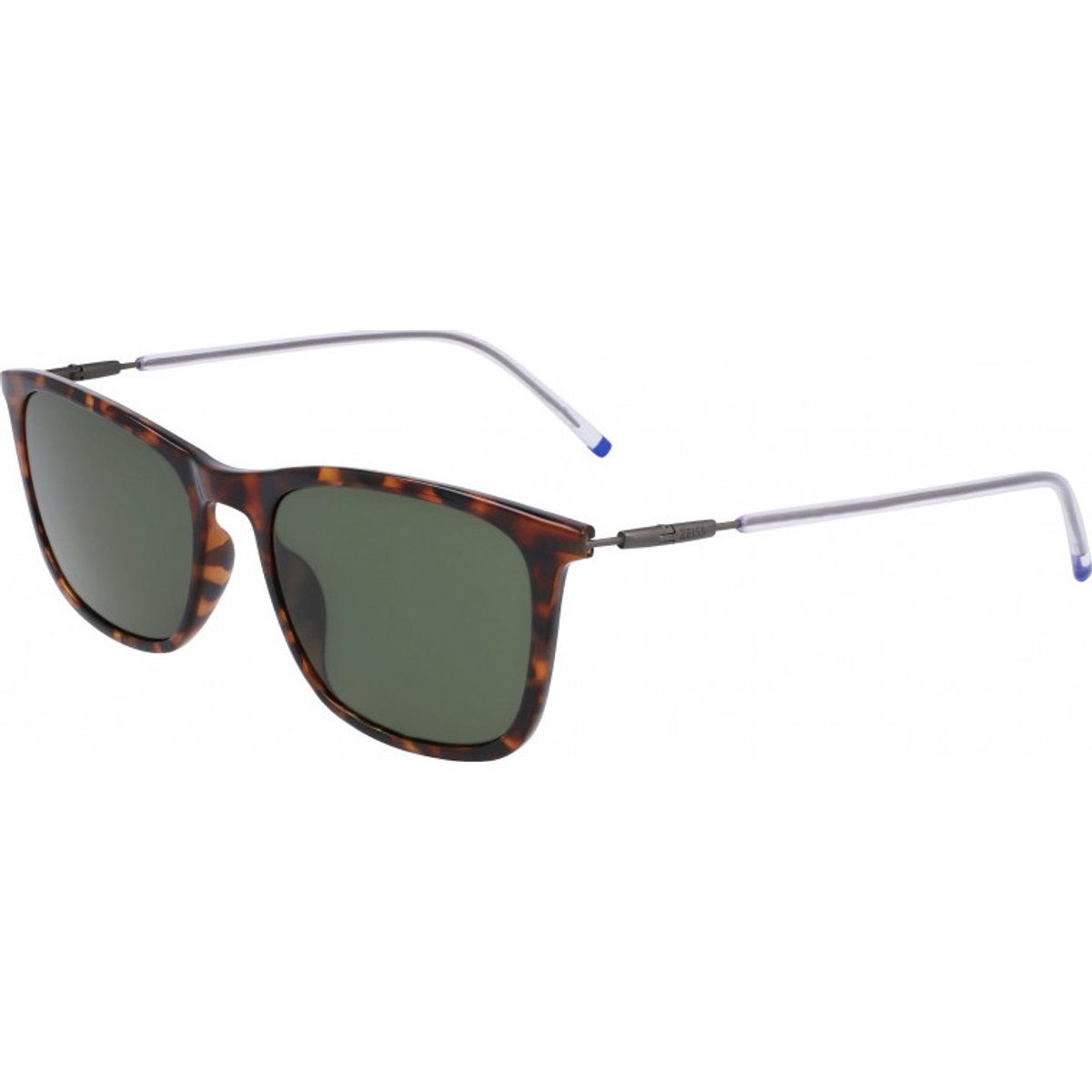 Rechteckige Sonnenbrille mit Schildpattmuster