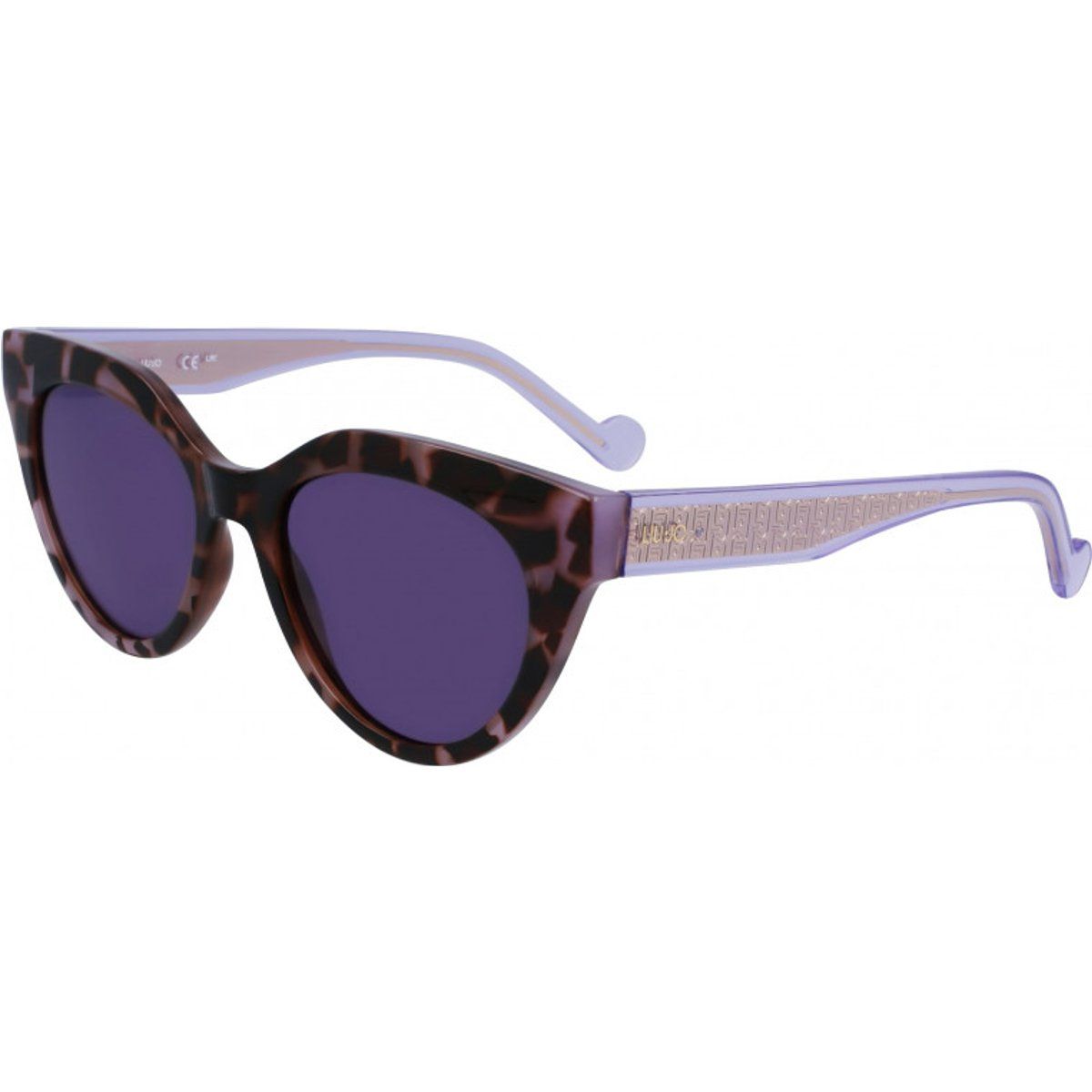 Cat-Eye Sonnenbrille mit gemustertem Rahmen