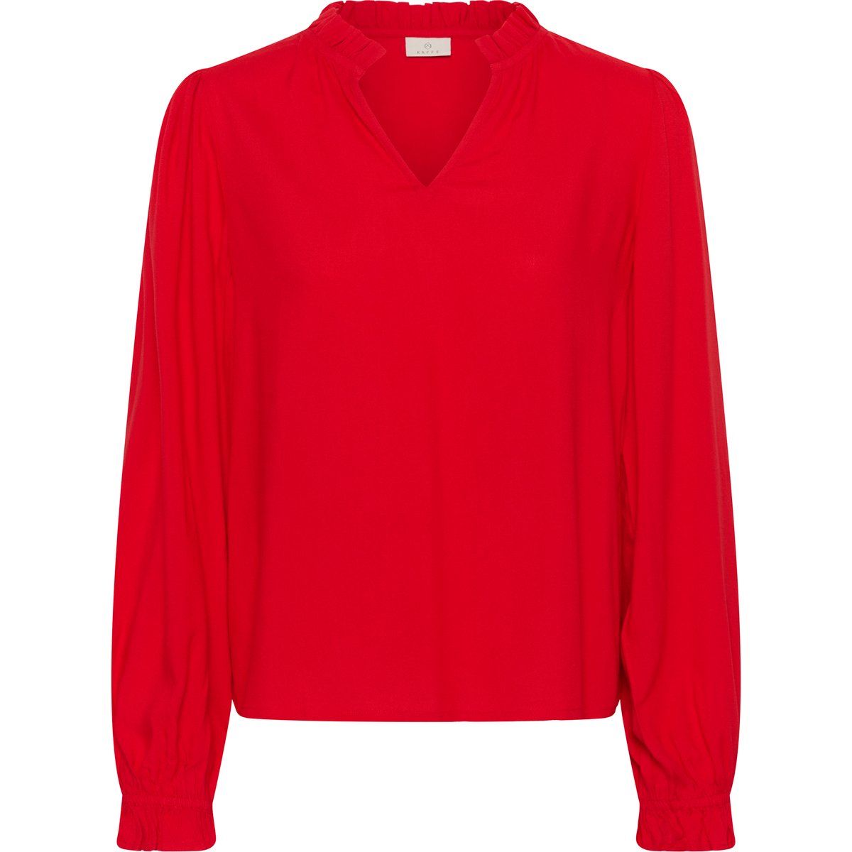 Elegante Rüschenbluse mit V-Ausschnitt