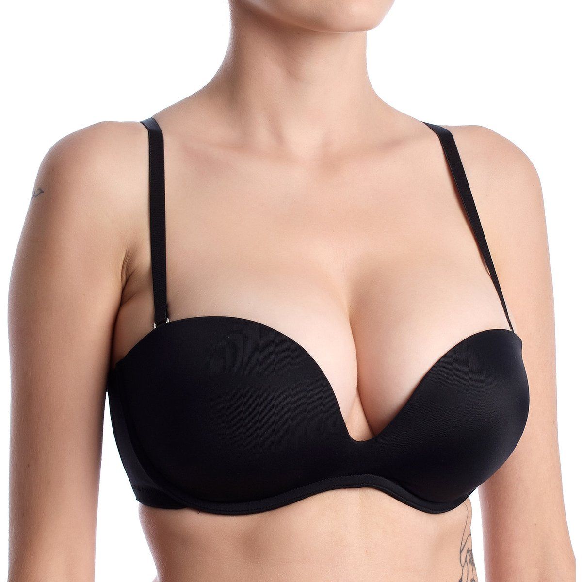 Push-Up trägerloser BH mit tiefem Dekolleté