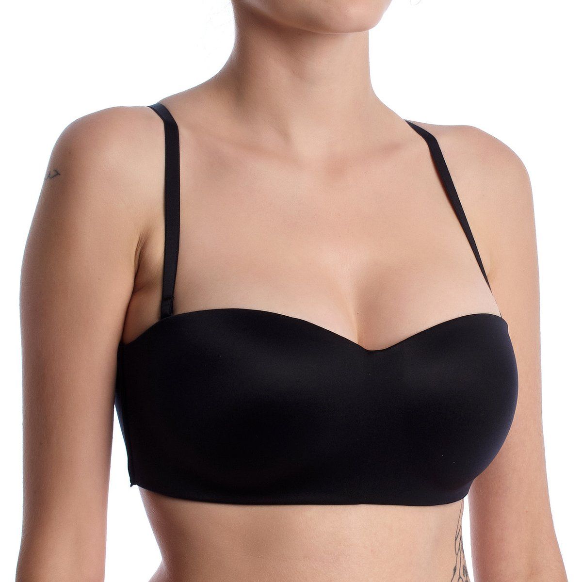 Kabelloser trägerloser Bandeau-BH mit Polsterung