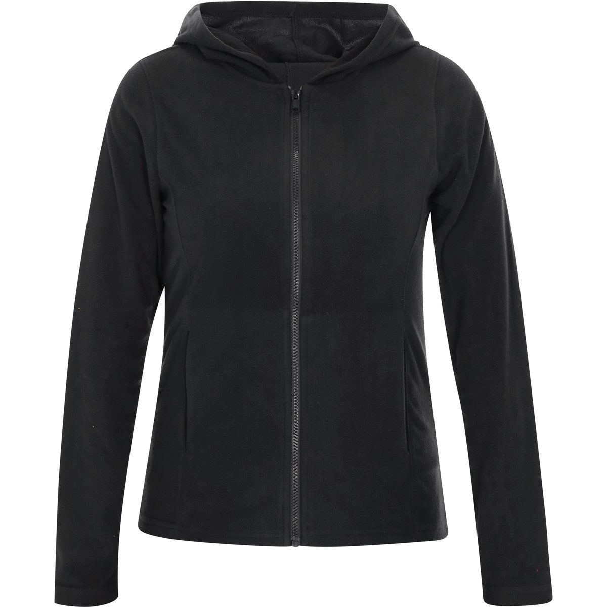 Fleece-Kapuzenjacke mit Reißverschluss