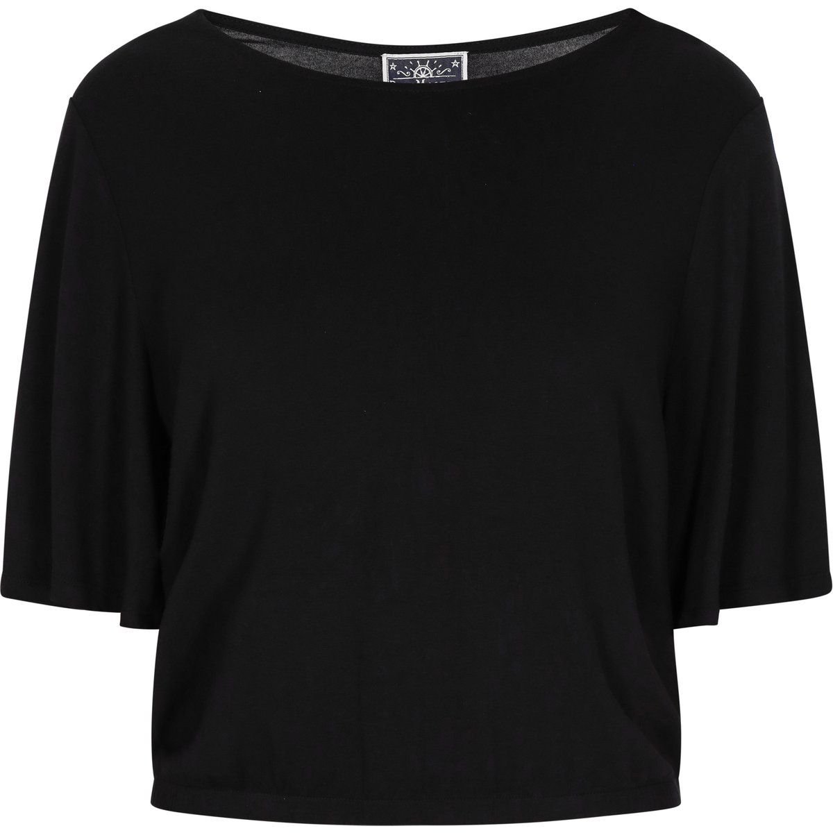 Fließendes Boxy-T-Shirt mit kurzen Ärmeln