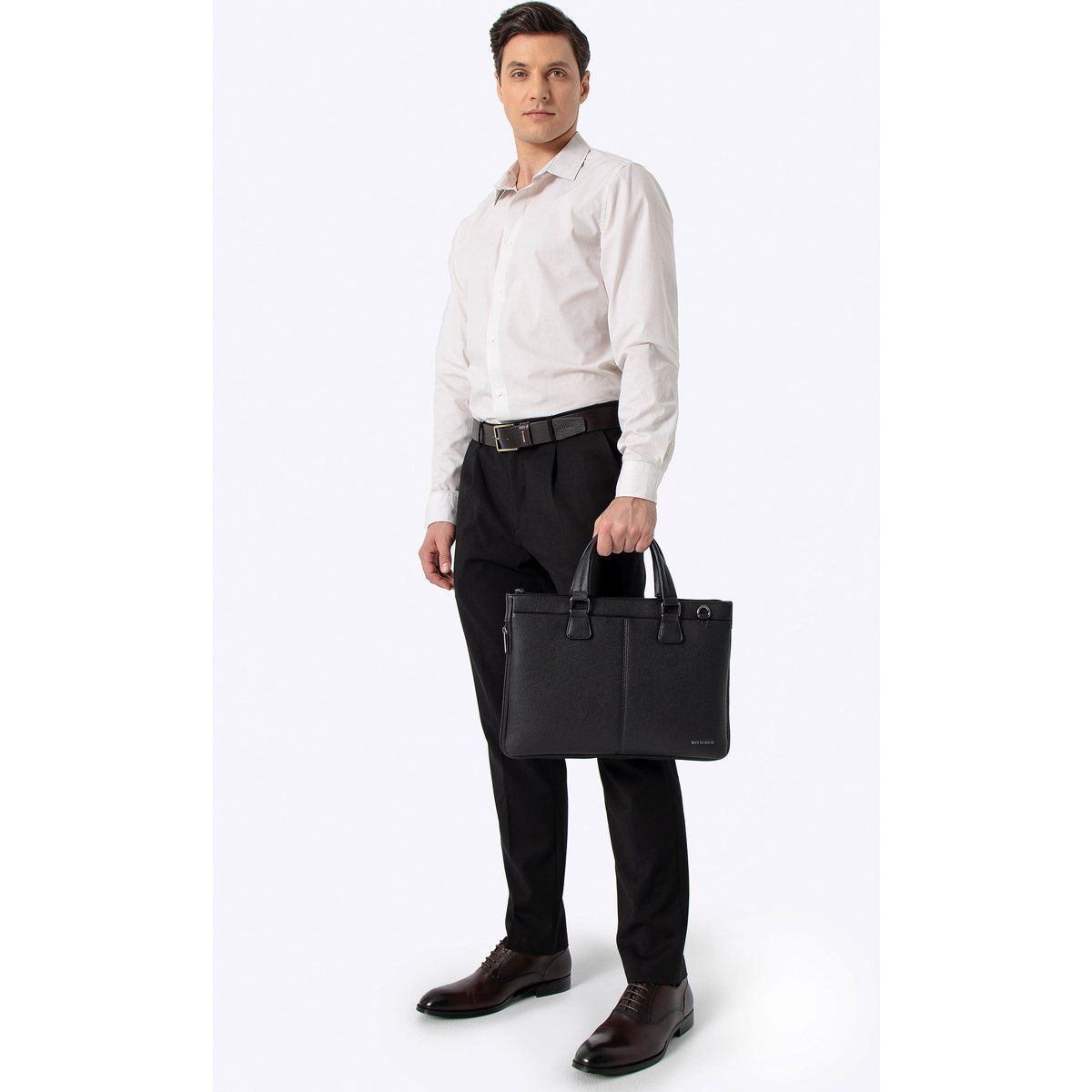 Elegante Laptop-Aktentasche aus Kunstleder