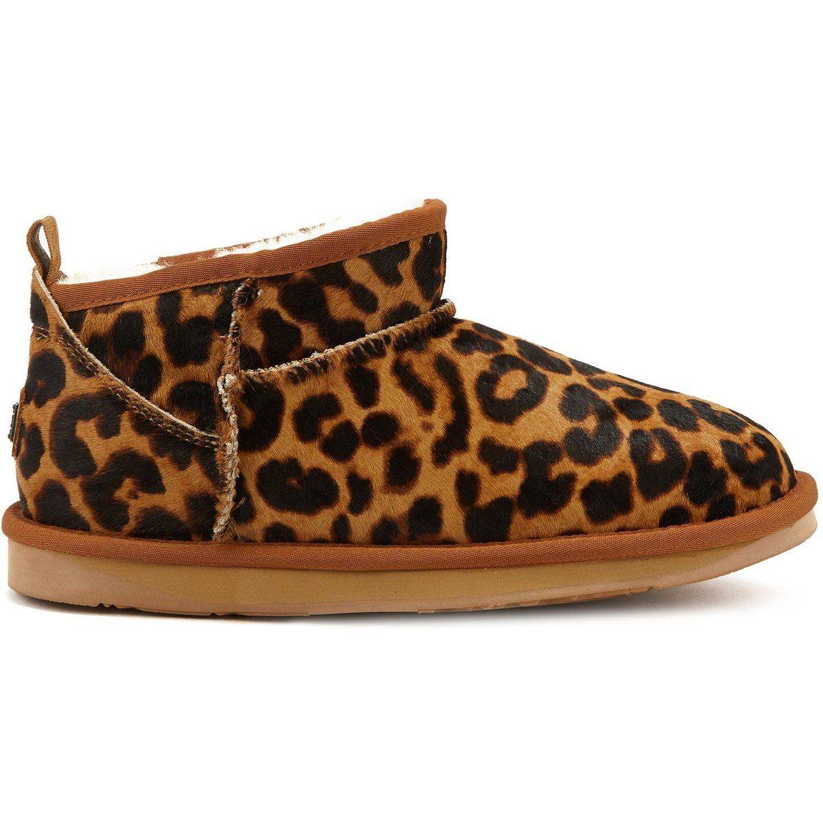 Ultra-kurzer Ankle-Boot mit Leopardenmuster