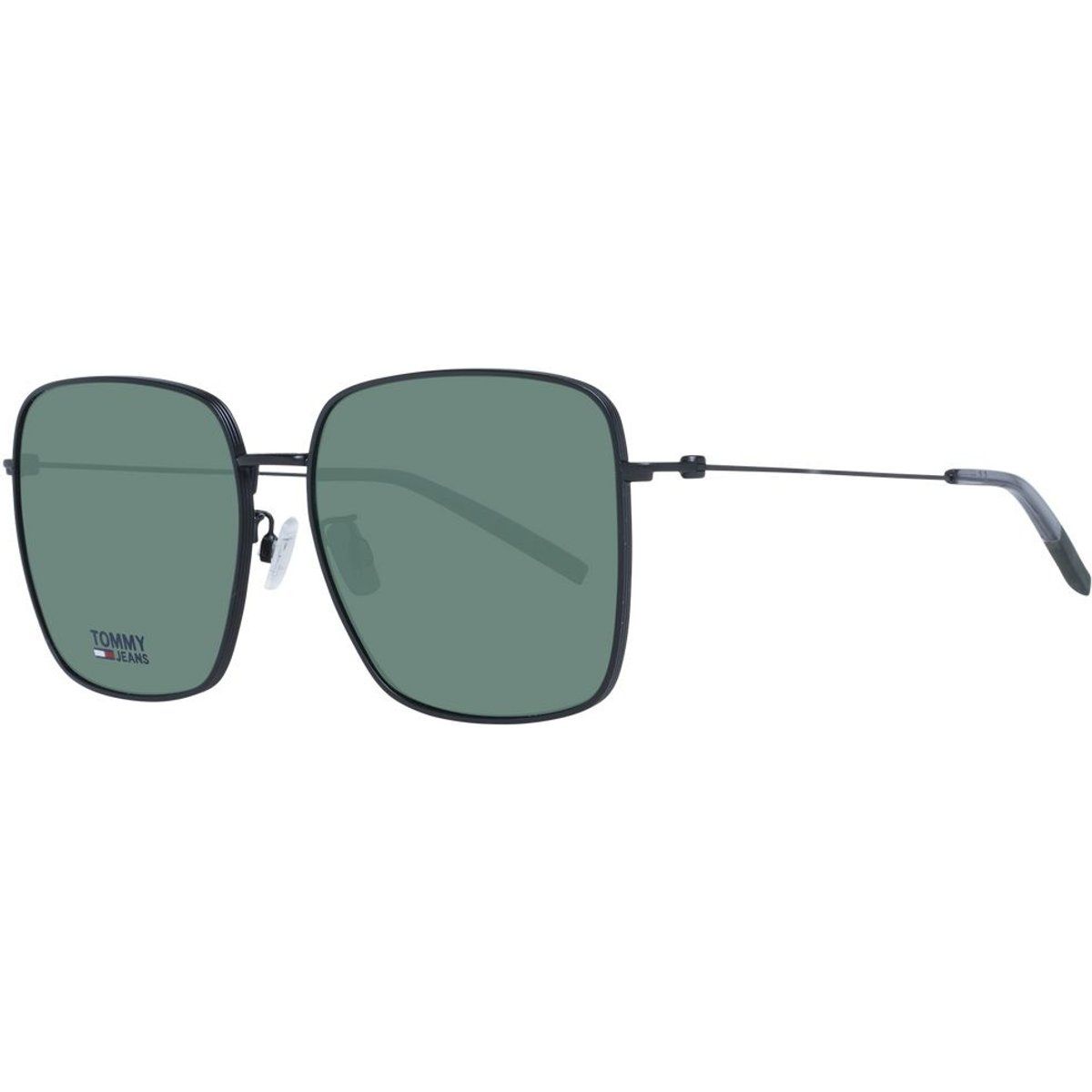 Quadratische Sonnenbrille mit grünen Gläsern