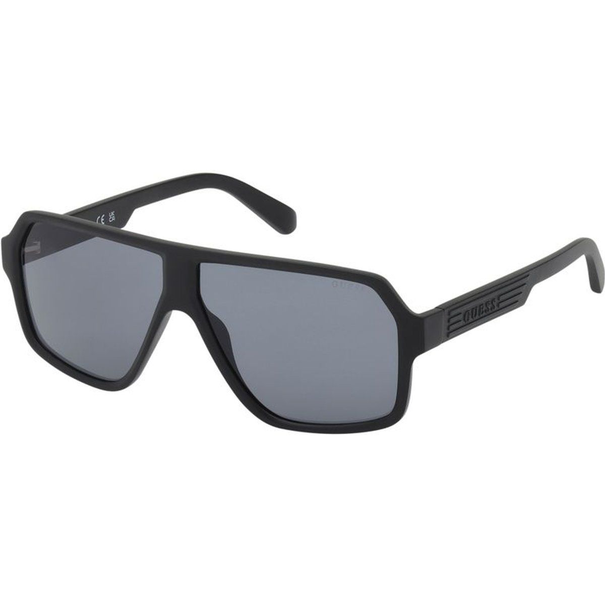 Mattschwarze Schild Sonnenbrille
